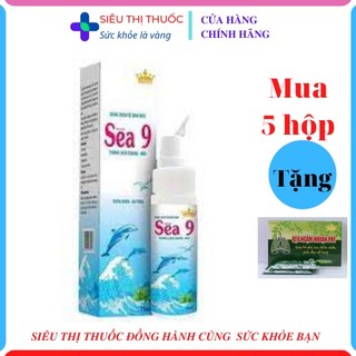 Sea 9 - dung dịch muối biển sâu vệ sinh xoang mũi, họng cho mọi độ tuổi.