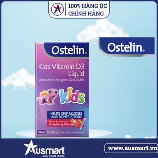 Vitamin D dạng nước cho trẻ Ostelin Kids Vitamin D3 Liquid 20ml