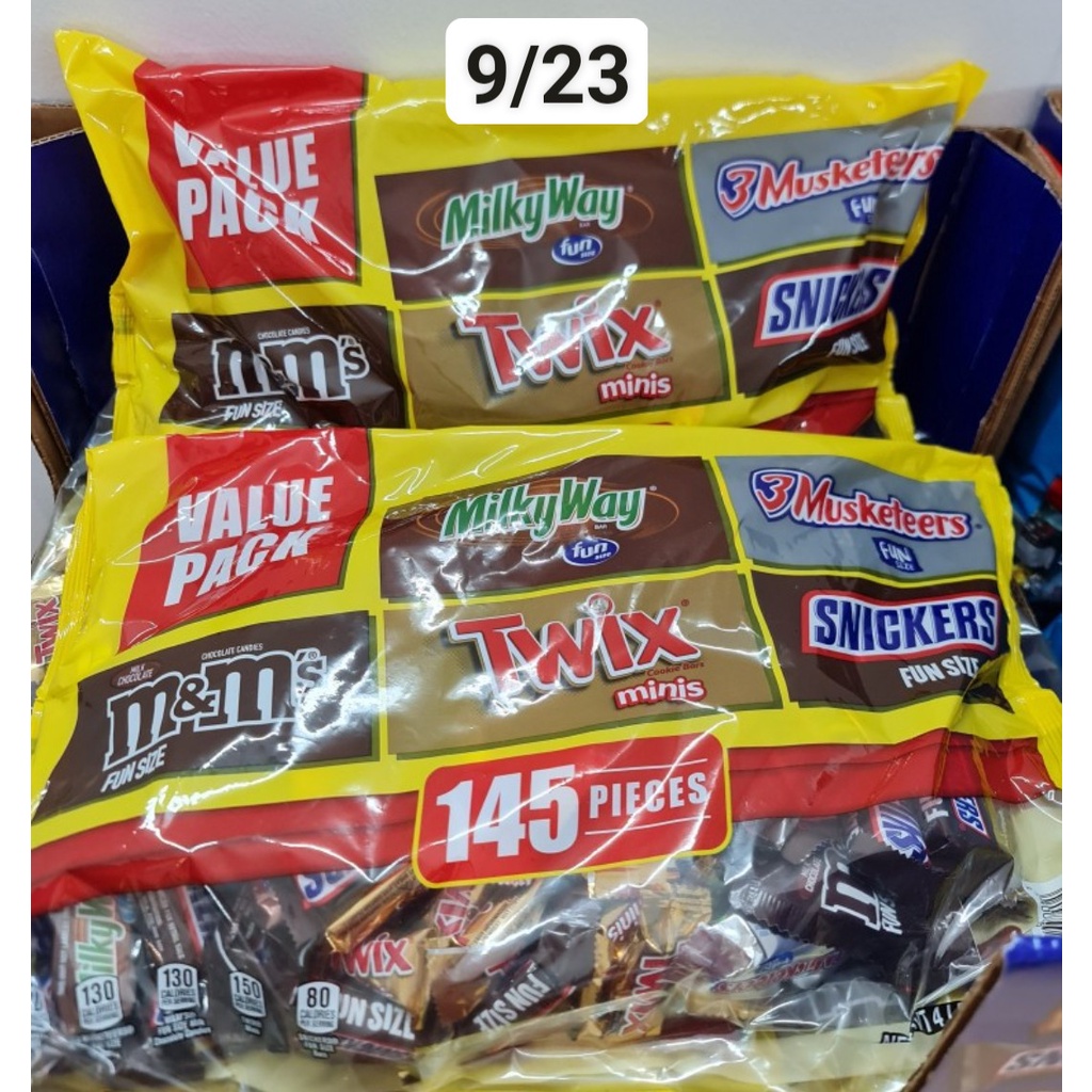 Túi kẹo sô cô la 145 viên Milky way tổng hợp M&M'S, Twix and More Chocolate Candy Variety Pack