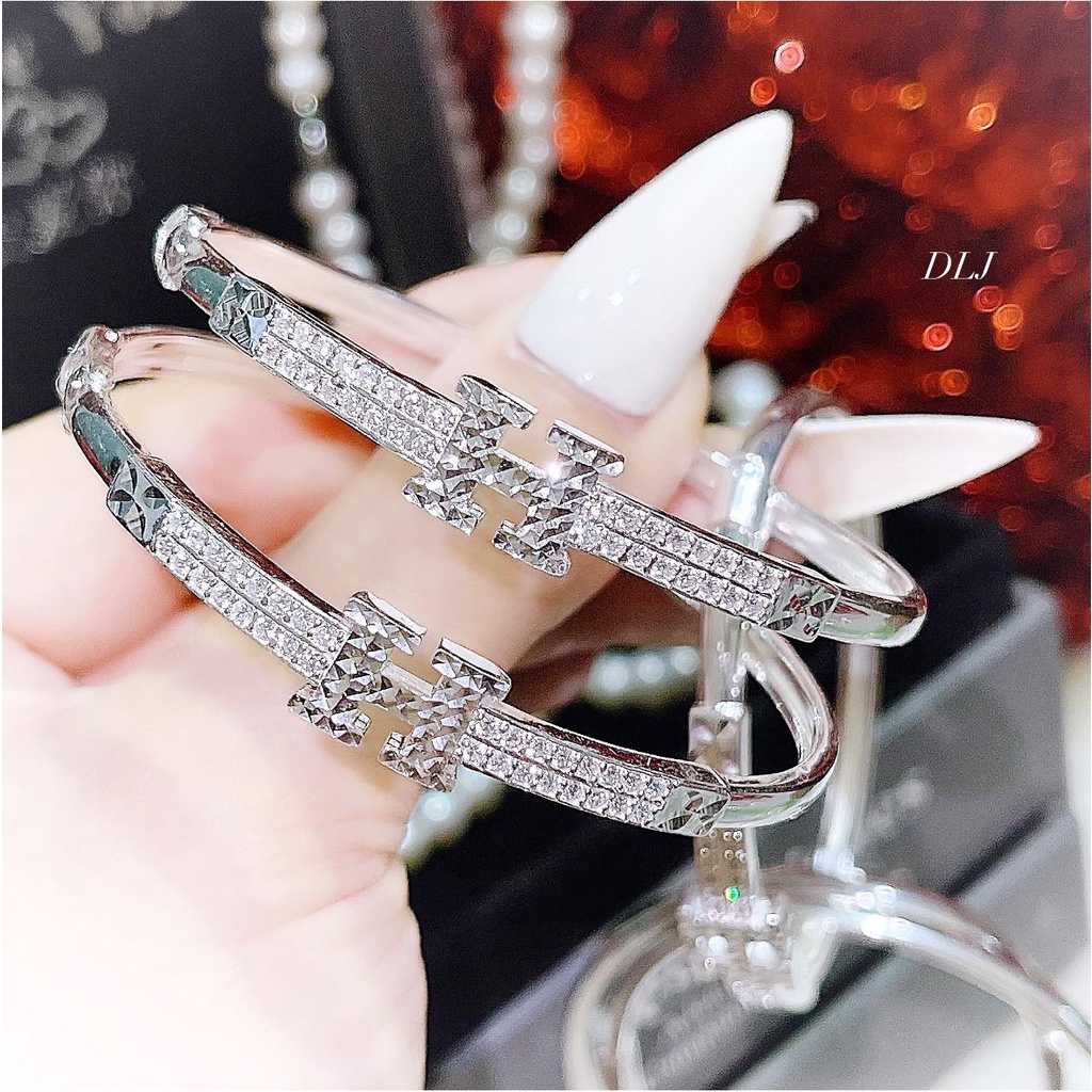 Kiềng tay, vòng tay bạc chữ H , Tiệm Bạc Mê Ly cam kết bạc chuẩn