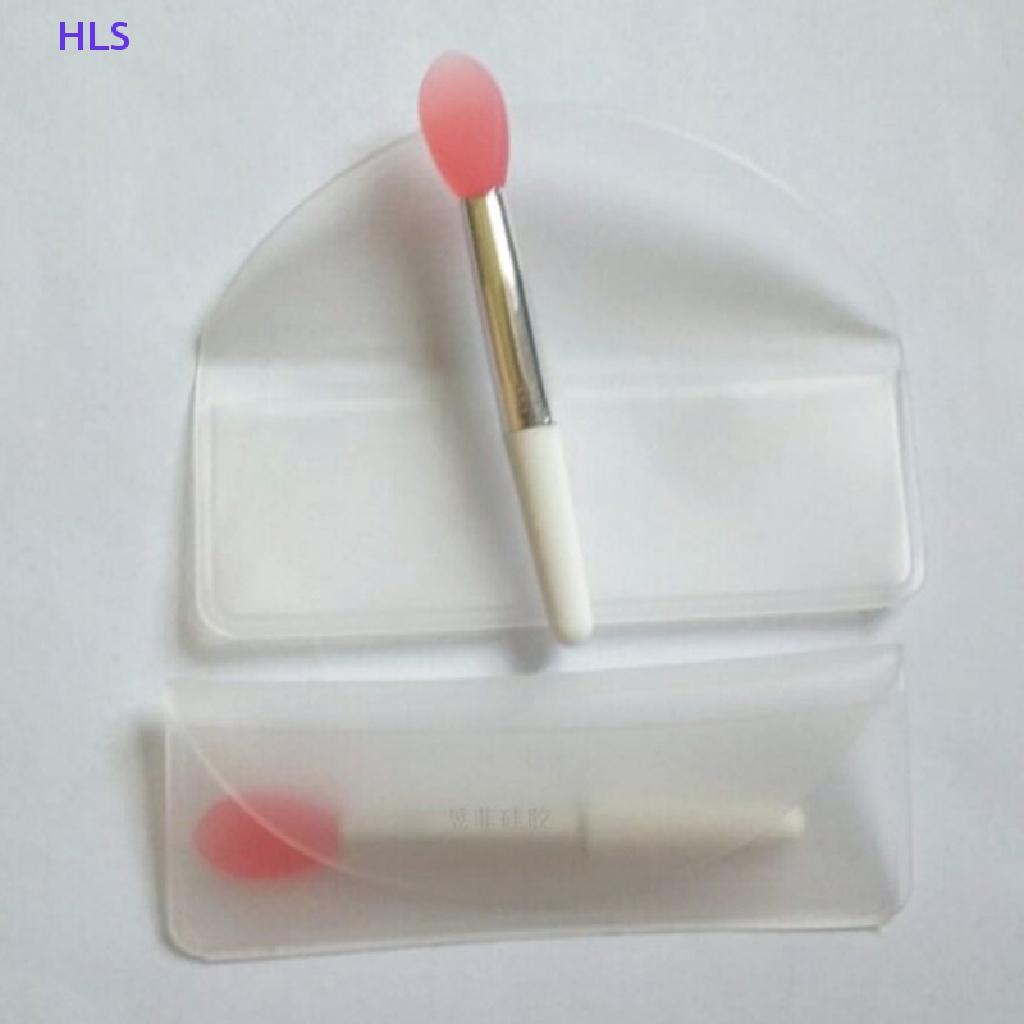 Muỗng Silicon Hai Đầu Kiêm Cọ Phết Mặt Nạ Môi Mini Màu Hồng Dễ Thương