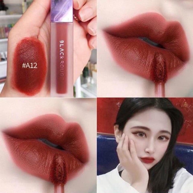 Son Kem Lì Black Rouge A12 Air Fit Velvet Tint nâu đỏ