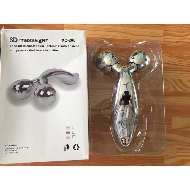 Cây Lăn Massage mặt INOX 2 đầu Hàn Quốc