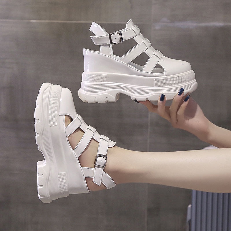 Dép bánh mì đế cao Dép đế xuồng Giày Sandal Đế Xuồng Dày Dặn Phong Cách Thời Trang Roman 2022