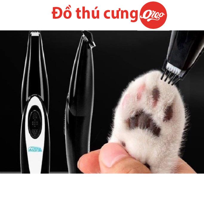 Tông đơ cắt tỉa lông bàn chân cho chó mèo ORGO có cổng sạc USB màu đen
