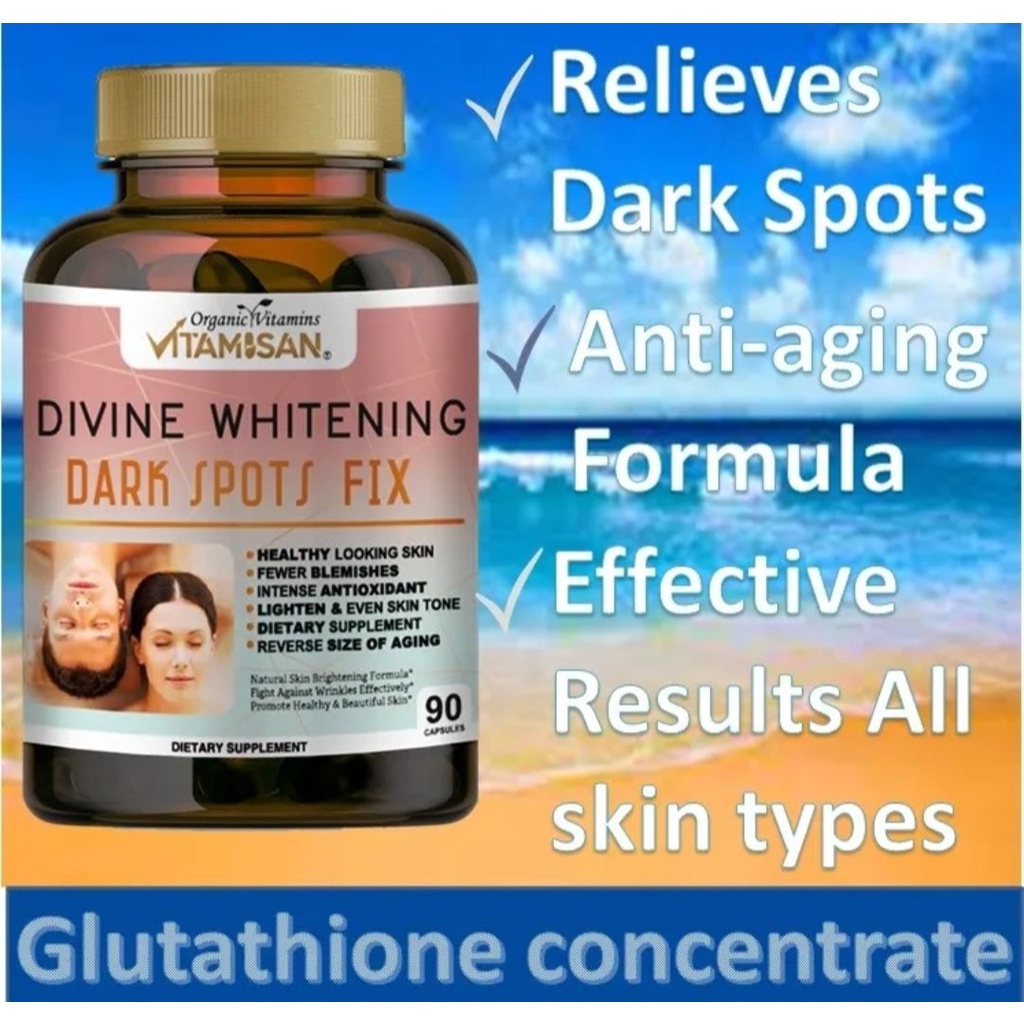 Viên uống trắng da L-Glutathione 3000mg giúp giảm thâm đặc biệt cho mọi khu vực trên cơ thể, giảm nám tàn nhangvitamisan