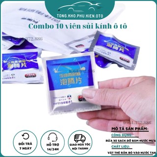 Combo 10 Viên sủi rửa kính xe oto và kính trong nhà