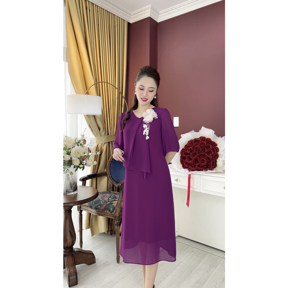 (TM 763) Sang Trọng Quý Phái Thanh Lịch Bigsize Cho Quý Bà U40 U50 Đi Làm Đi Tiệc