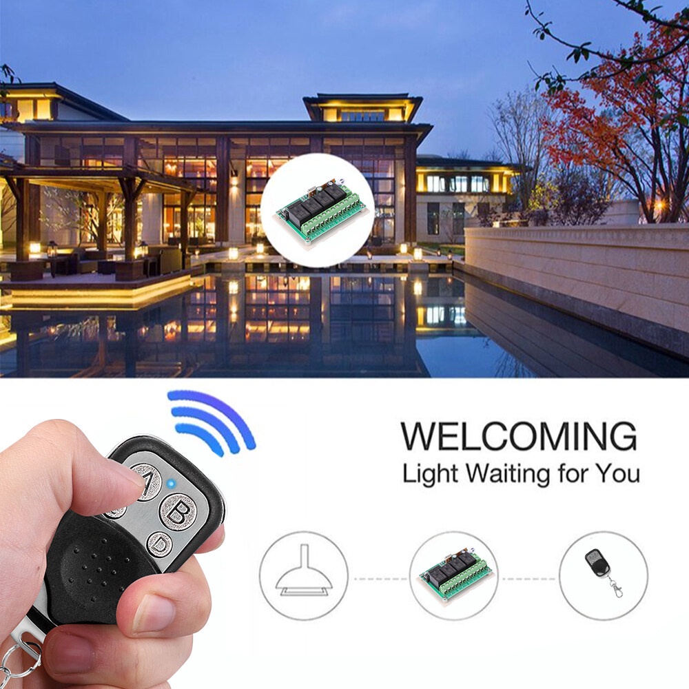 Điều Khiển Từ Xa Không Dây 330MHz 433MHz 315MHz RF Cho Hệ Thống Mở Cửa Garage Tự Động