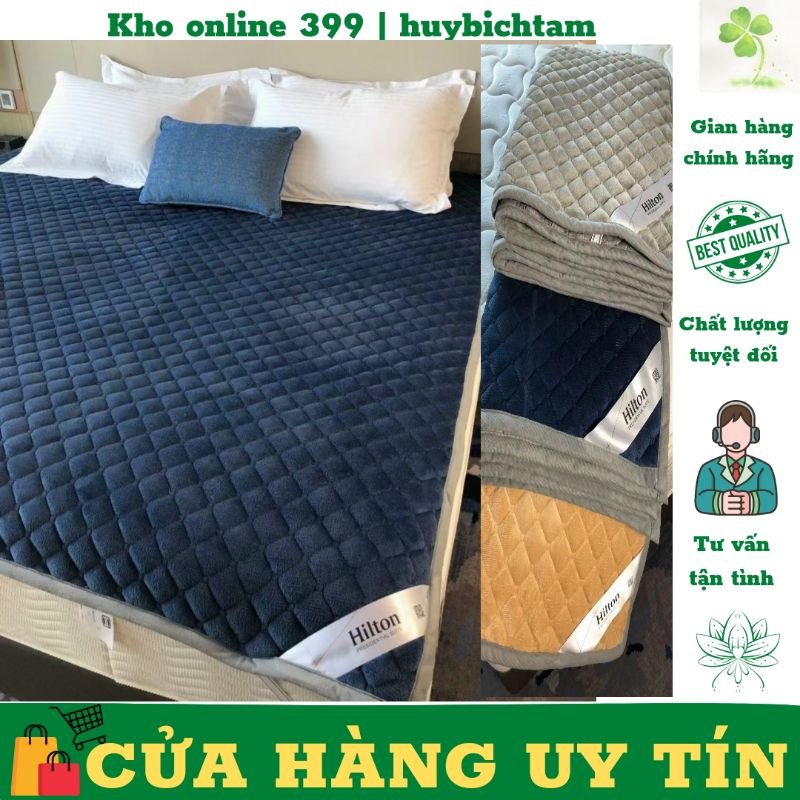 [RẺ VÔ ĐỊCH]💥 thảm giường Hilton nỉ nhung cao cấp đủ kích thước 1m6, 1m8x2m, 2m2
