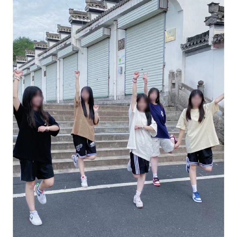 NRVP Áo Thun Unisex Mùa Hè Dáng Suông Tay Cộc Phong Cách Hàn Quốc Cho Nam Nữ