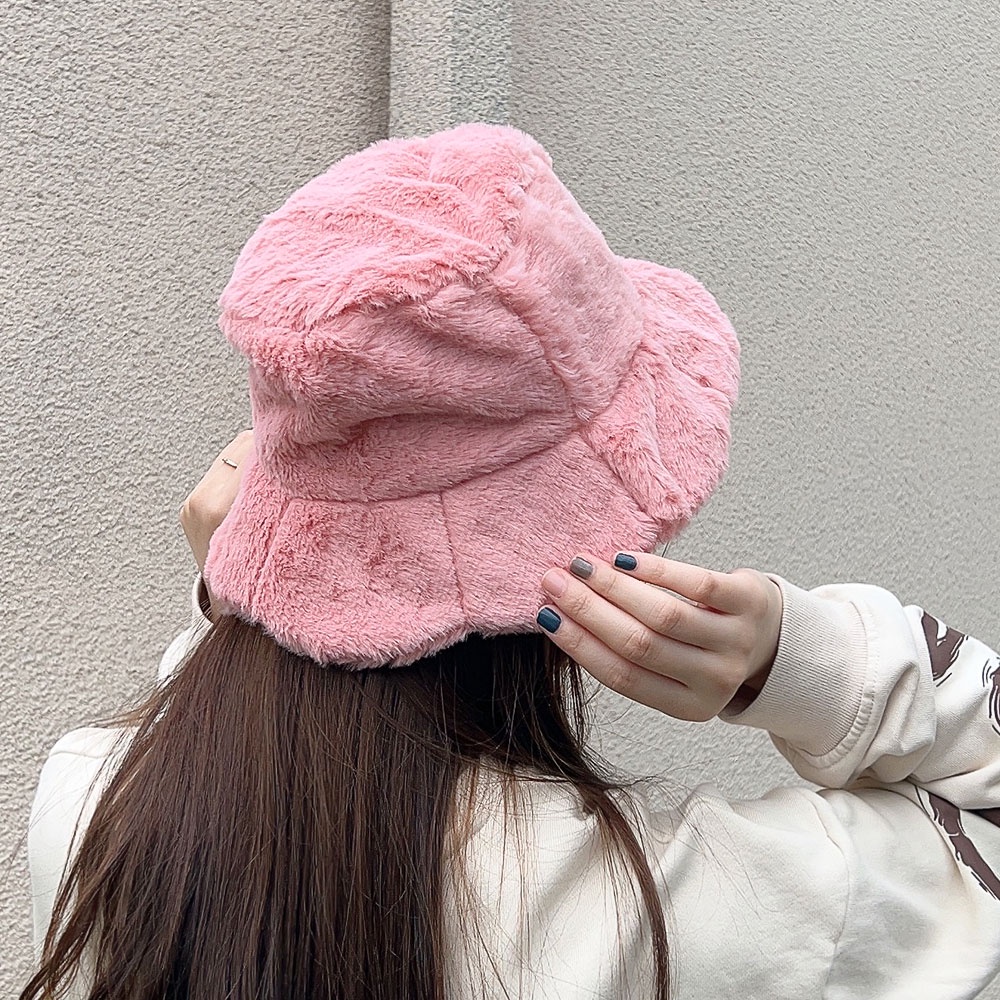 1 Nón Tai Bèo Lông Xù Mềm Mại Ấm Áp Thời Trang Dành Cho Nữ