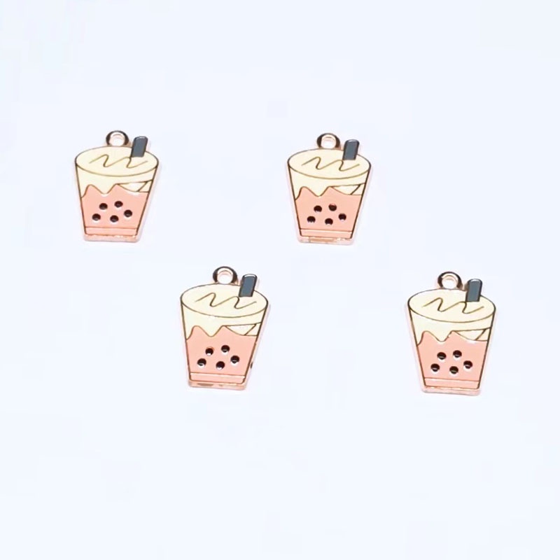 Bộ 4 Mặt Dây Chuyền Hợp Kim Tráng Men Nhiều Màu Sắc Dùng Làm Trang Sức DIY