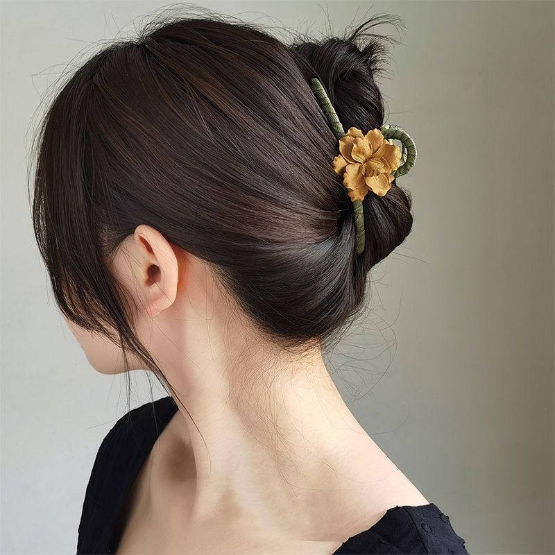 Kẹp Tóc Hình Hoa Phong Cách Retro Tinh Tế Cho Nữ