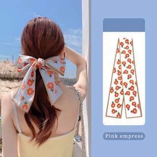Ruy băng lụa turban cột tóc, khăn quàng cổ lụa, dây buộc tóc dành cho nữ phong cách Hàn Quốc