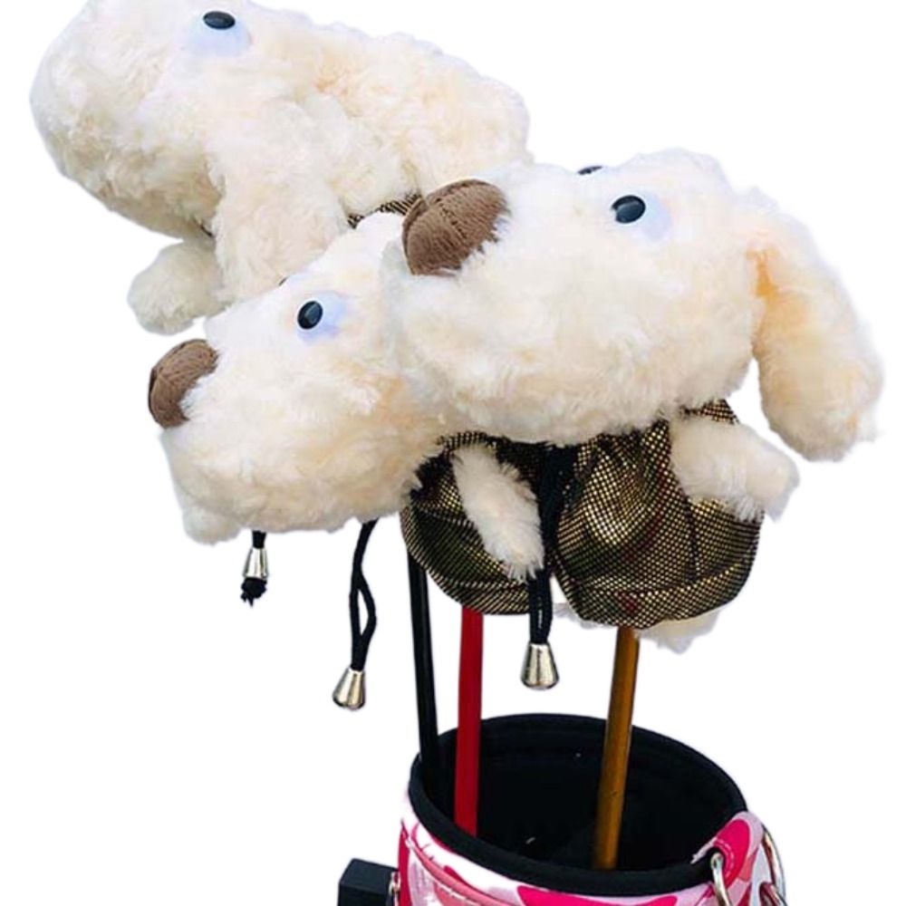 Quinton dog golf cover accessores dog head protector mallet putter golf club headcover golf putter cover for driver fairway plush headcover