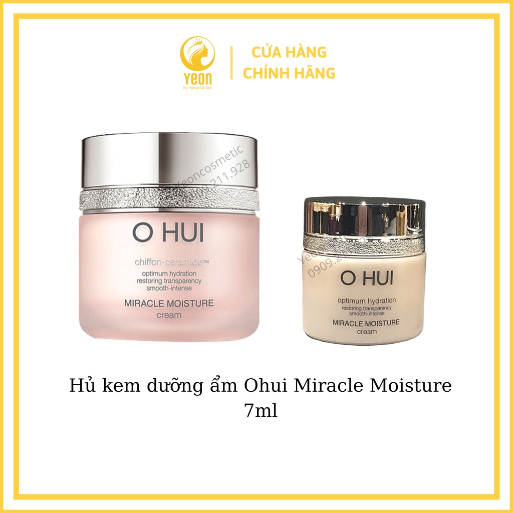 Hủ kem dưỡng ẩm căng bóng trắng hồng ohui Miracle Moisture 7ml