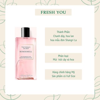 Bombshell - Full Xịt thơm toàn thân body mist Victoria's Secret - fresh you