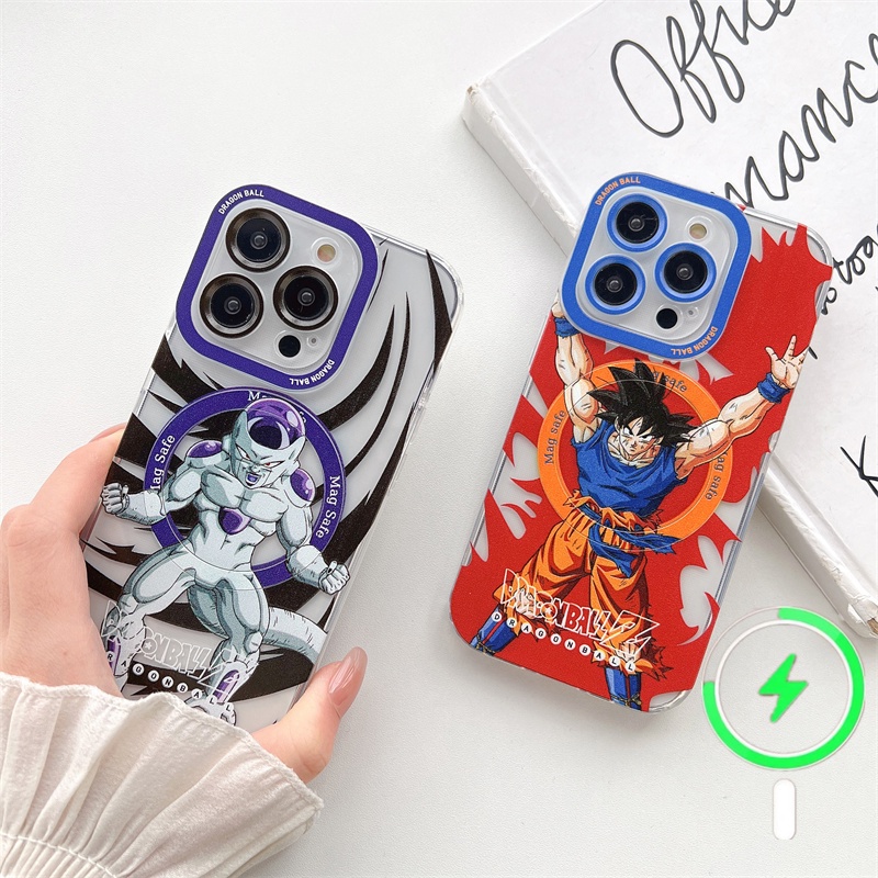 Ốp Điện Thoại iPhone 14 13 12 11 Pro max case ốp lưng điện thoại i phone 14 promax Trong Suốt Từ Tính In Hoạt Hình Dragon Ball Cho ip 14 prm plus 13 12 11 pro max