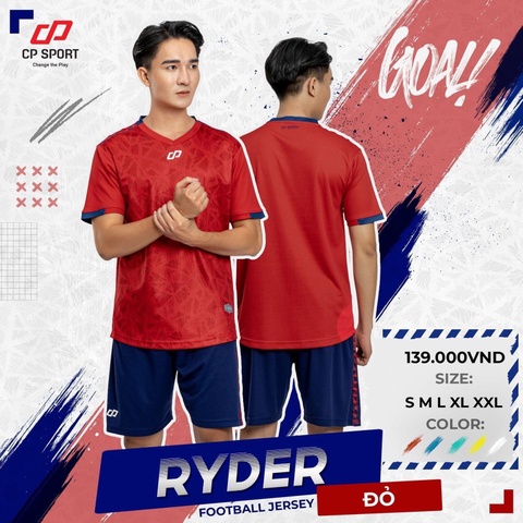 Quần Áo Bóng Đá CP SPORT Ryder Cao Cấp .Áo Bóng Đá Không Logo Thầm Hút Mồ Hôi
