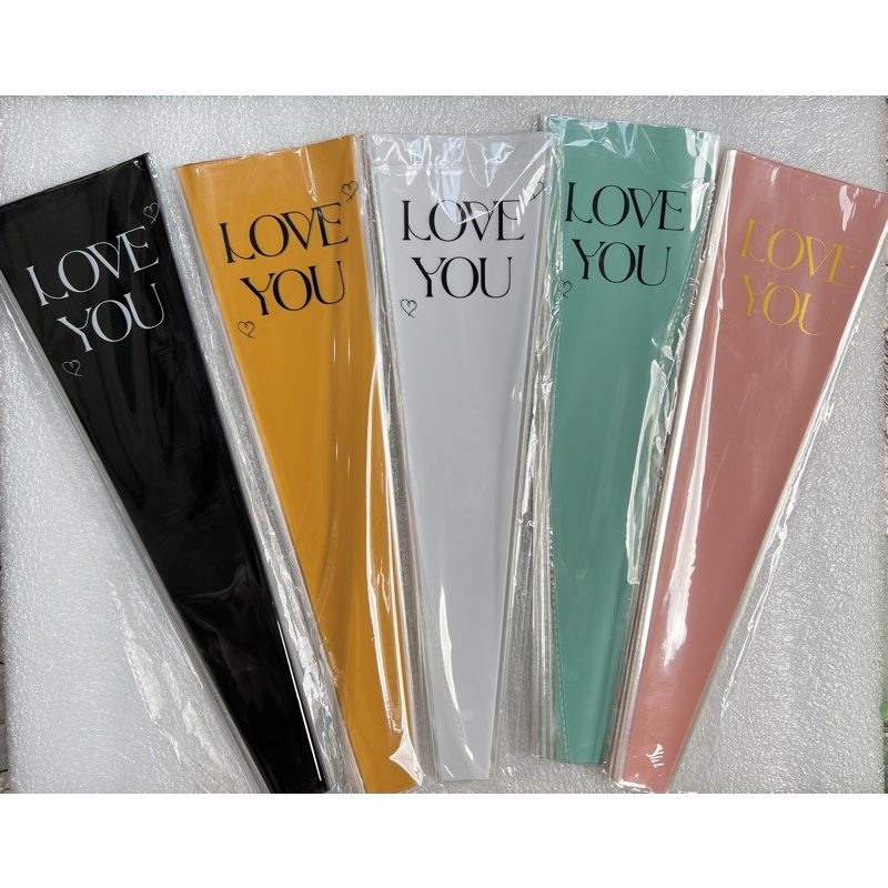 TÚI KIẾNG MÀU BÓ HOA 1 BÔNG - LOVE YOU- XẤP 50 TÚI