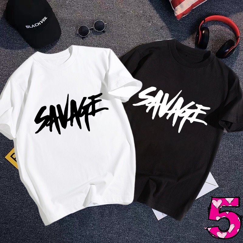 BST 50 - Áo thun nam nữ form rộng vải dày mịn logo cá tính cách điệu