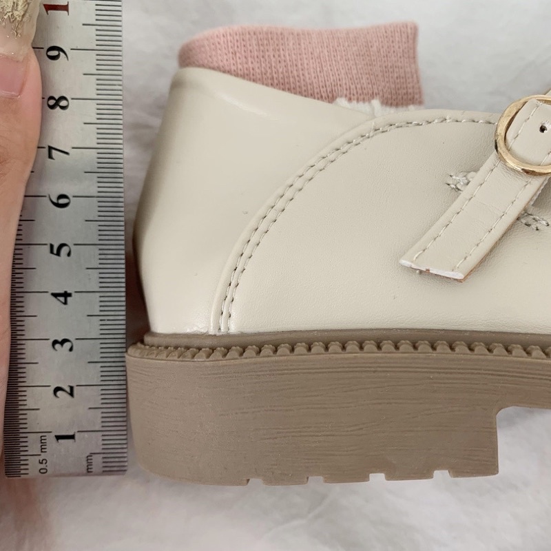 Giày búp bê có 2 quai đan chéo Mary Jane đế bằng 3cm dễ thương Yannie Lolita