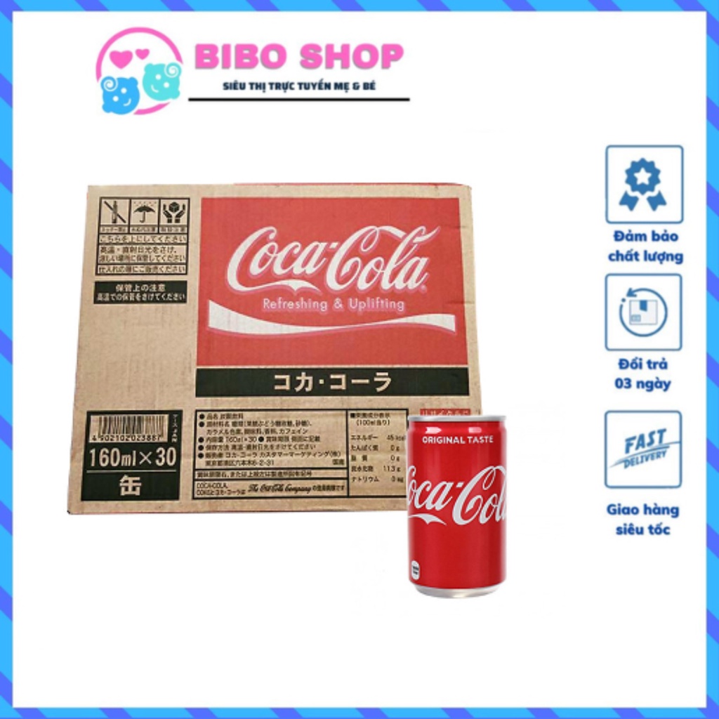 Nước ngọt Coca Nhật phiên bản nhí, nước ngọt có gas, giải khát 160ml DATE 2/2024