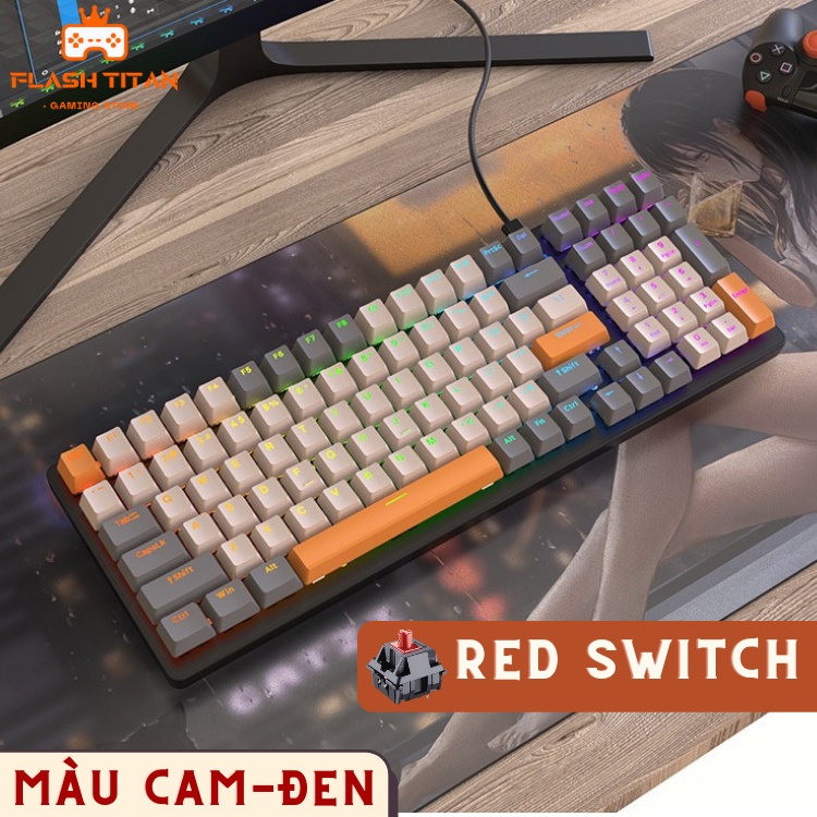 Bàn Phím Cơ Gaming K3 Red Switch Full Size, Gõ Êm, Độ Phản Hồi Tốt - Đèn Led 10 Chế Độ - Bảo hành 12 tháng | BigBuy360 - bigbuy360.vn