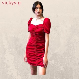 Đầm bigsize cổ vuông dúng thời trang có tay ngắn tay dài ( Thời trang Vicky G - Anitagreen ) HN1122
