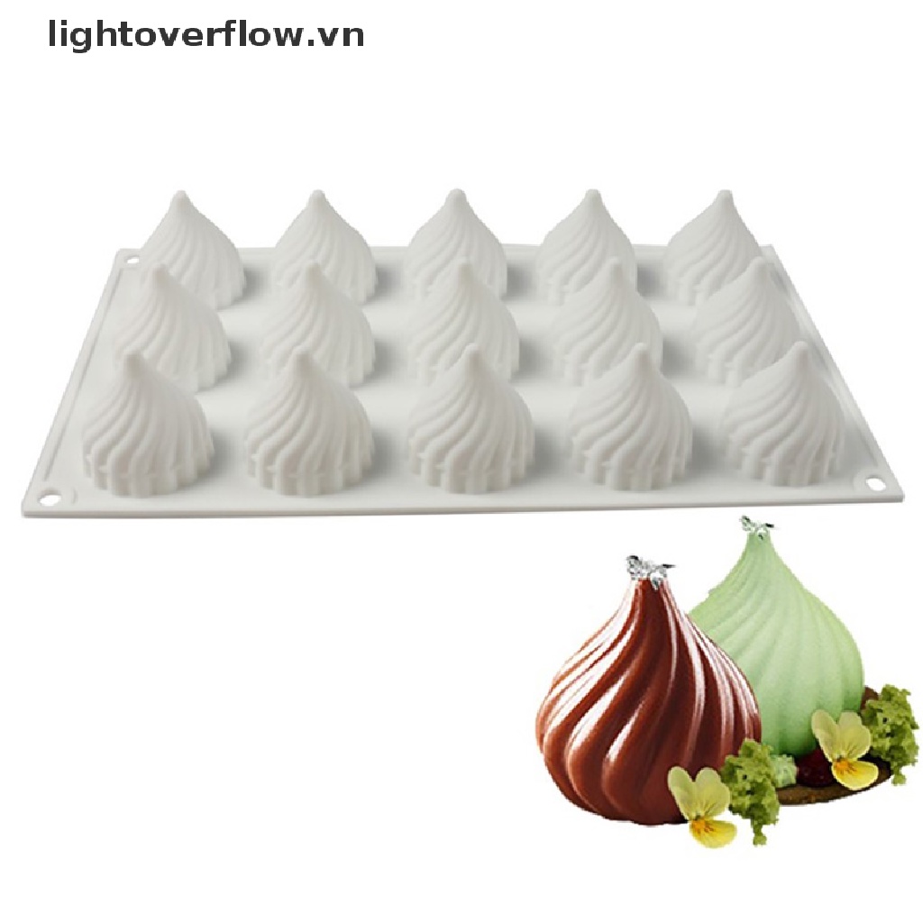 Khuôn Silicon Làm Bánh Mousse / Chocolate 15 Ngăn Hình Nón Tiện Dụng