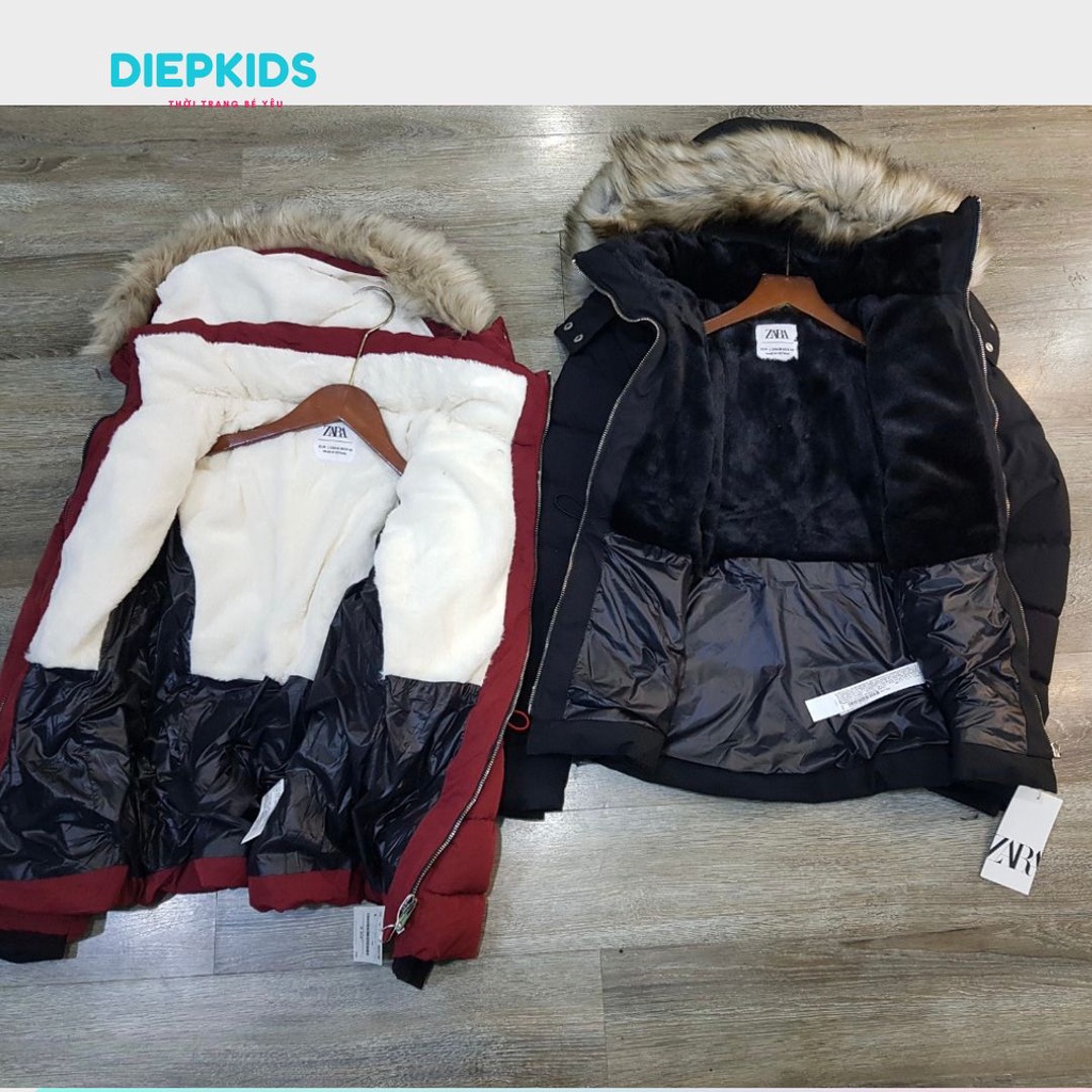 Áo khoác Parka Zara nữ áo khoác lót lông dáng ngắn 2022