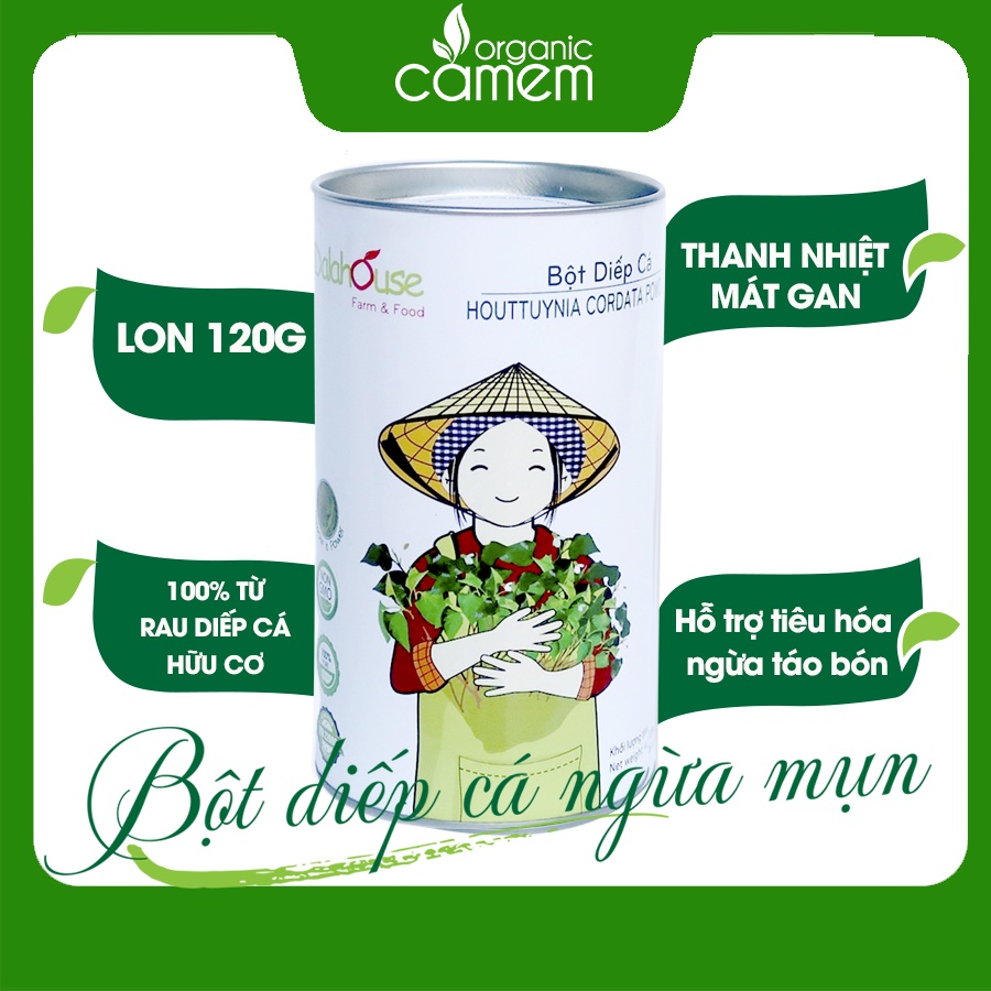 BỘT RAU DIẾP CÁ DALAHOUSE - THANH NHIỆT MÁT GAN - NGĂN NGỪA TÁO BÓN