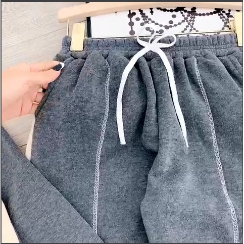 Bộ Thể Thao Nữ - áo nỉ nữ thu đông dài tay kèm quần Vải nỉ da cá dày, Viền cẩn thận Hình ép 5d sịn sò đáng yêu HK shop97