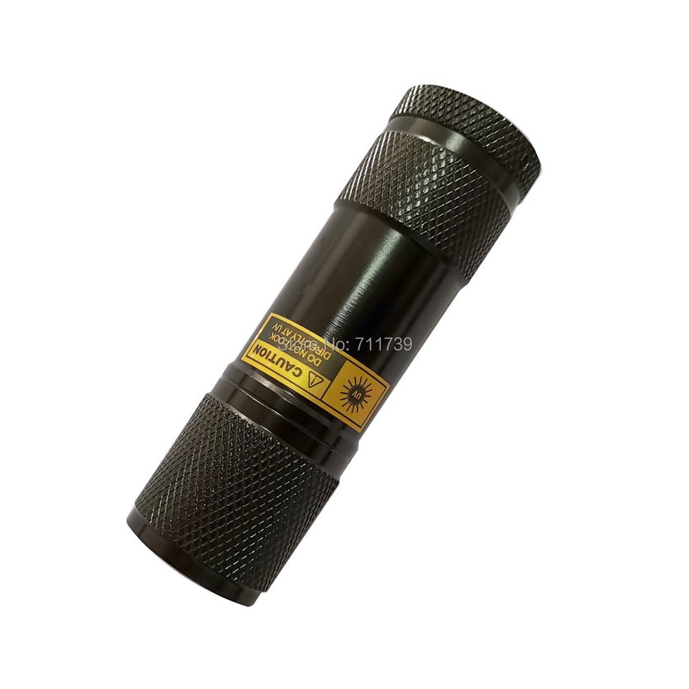 Alonefire Đèn Pin uv 9led 395nm mini Bằng Hợp Kim Nhôm Dùng Cho Pin Aa