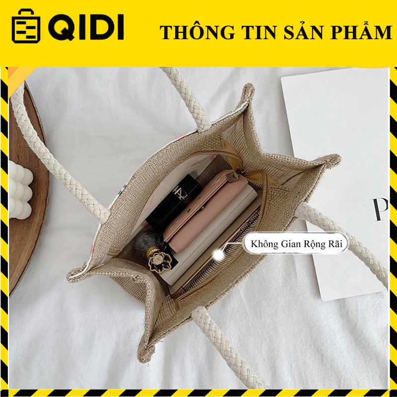 Túi Cói Tote Mini Nhiều Hình Phong Cách Vintage Tiện Dụng Siêu Đẹp
