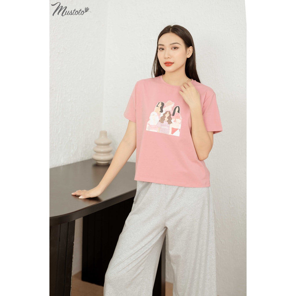 Bộ Mặc Nhà 100% Cotton Quần Dài Thoải Mái (Mustoto MB04)