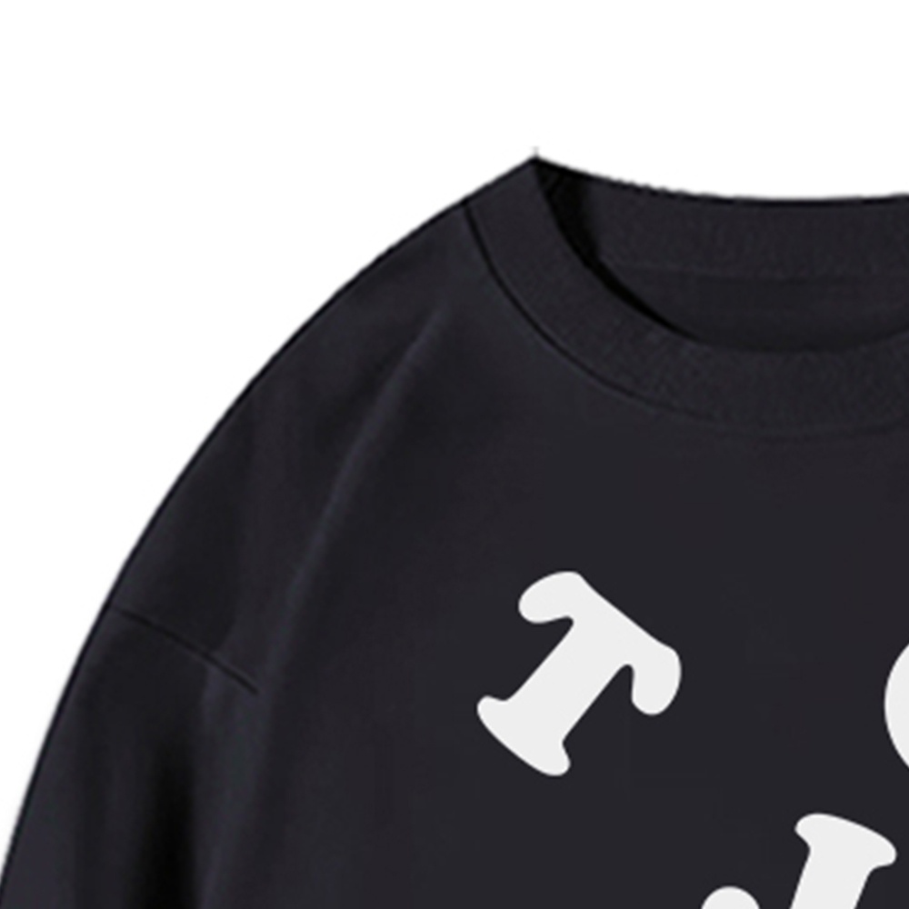 Áo sweatshirt/ Áo thun/ Áo hoodie RDGF tay dài dáng rộng in họa tiết chữ cái phong cách Hàn Quốc đơn giản thời trang