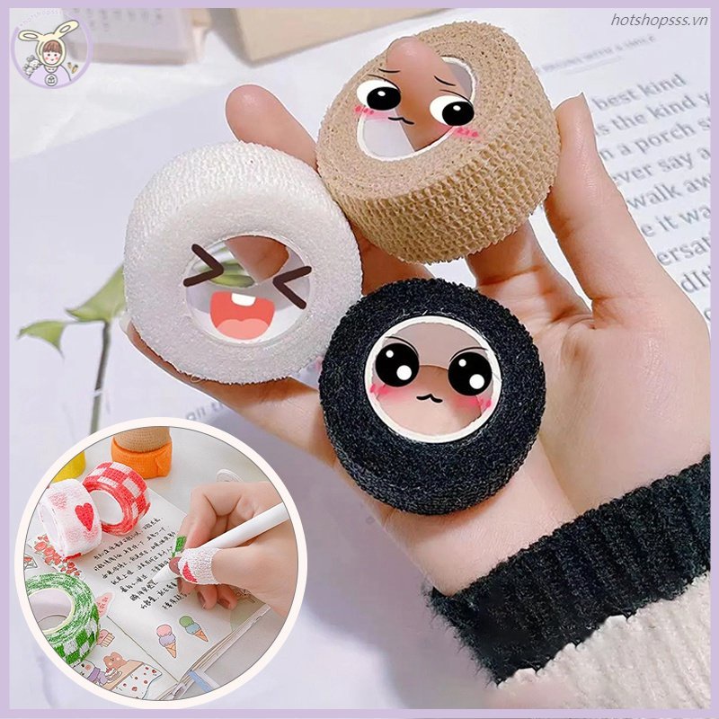 Băng Quấn Ngón Tay Tự Dính Họa Tiết Hoạt Hình Dễ Thương Cho Học Sinh