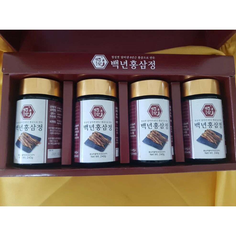 Hộp 4 hũ ca.o hồng sâm 6 năm tuổi Duzon Hàn Quốc 240g x 4 hũ