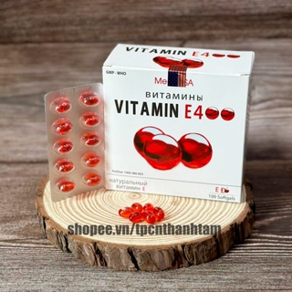 Viên uống VITAMINE ĐỎ bổ sung vitamin E giúp làm đẹp da, trắng da, hồi phục da nhăn nheo- Hộp 100 viên