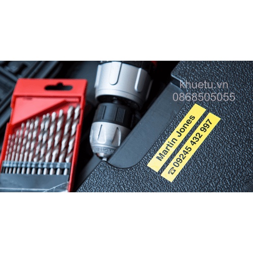 Băng nhãn dán có độ bám dính cao  HZe-S màu trắng , khổ 6-36mm dùng cho máy in nhãn Brother