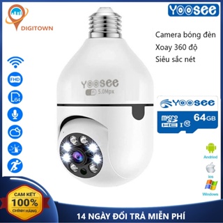 Camera wifi Yoosee bóng đèn Xoay 360 5.0mpx FULL HD - Đàm Thoại Hai Chiều