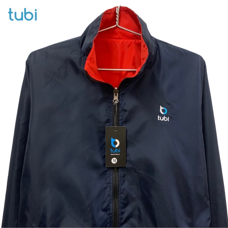 Áo khoác Tubi 2 Mặt Màu Đỏ - Xanh Đen