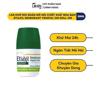 Lăn Khử Mùi Ngăn Mồ Hôi Chiết Xuất Nha Đam Etiaxil Deodorant Vegetal 24h Roll-On 50ML
