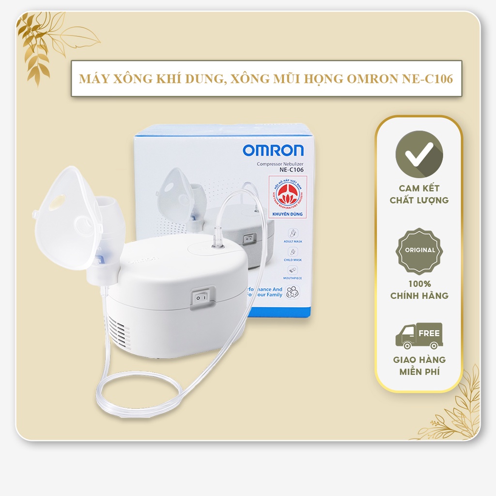 Máy xông khí dung điều trị viêm phổi, viêm phế quản, viêm xoang Omron NE-C106 - Hàng Chính Hãng Nhật Bản