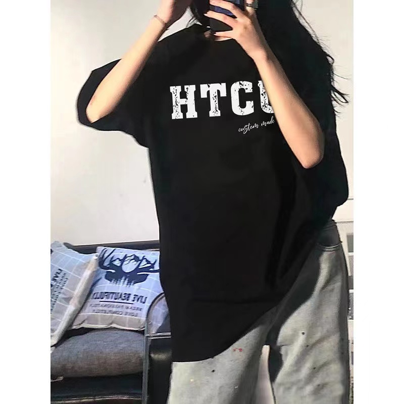 NRVP Áo Thun Unisex Mùa Hè Dáng Suông Tay Cộc Phong Cách Hàn Quốc Cho Nam Nữ