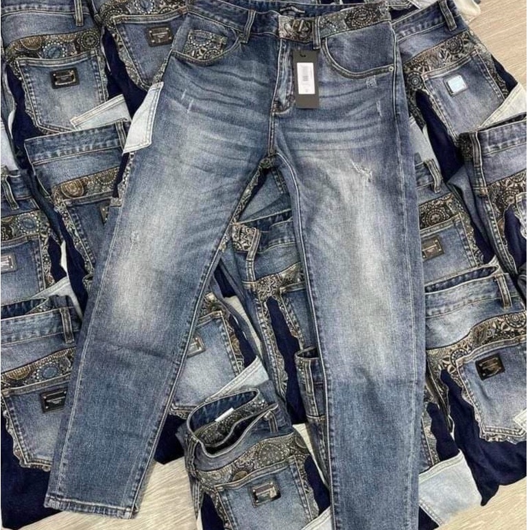Quần Jeans Doncle  Quần Bò Doncle Quần Vá Sau Siêu Cấp Vải Bò Co Dãn 4 Chiều Không Phai Màu