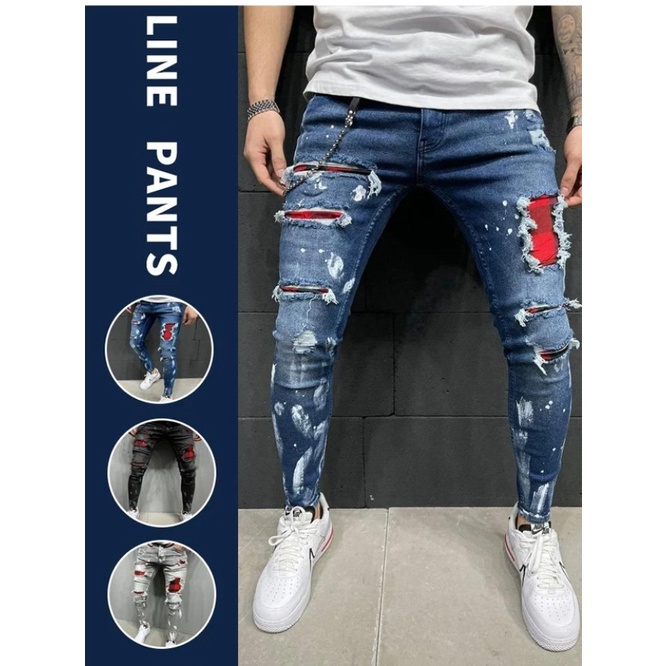 Quần Bút Chì Họa Tiết Sọc Caro Thiết Kế Mỏng Năng Động Thời Trang Dành Cho Nam