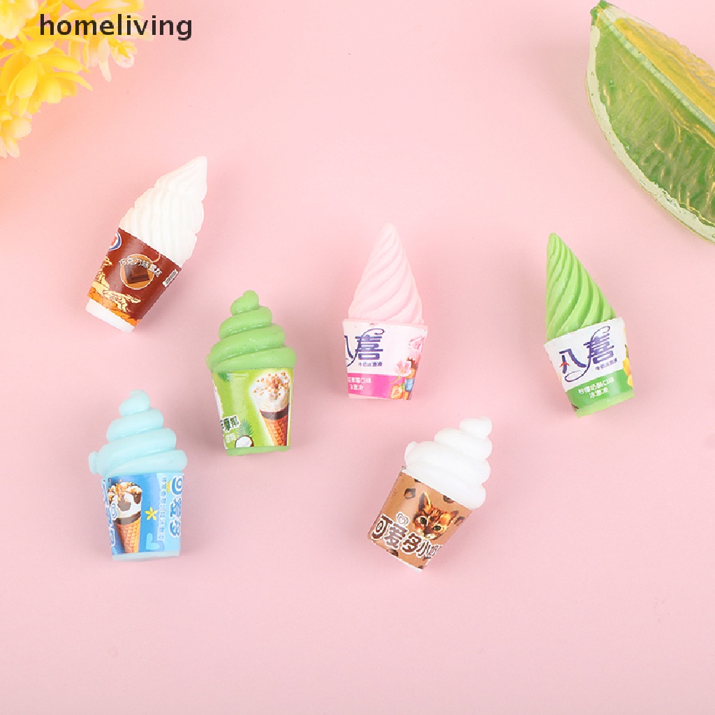 Set 3 Mô Hình Kem Ốc Quế Tỉ Lệ 1: 12 Trang Trí Nhà Búp Bê